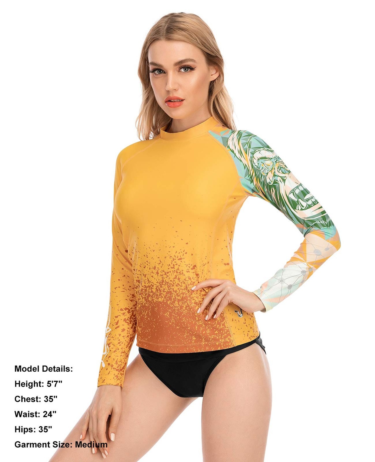 ADOREISM Women’s Quick-Dry UPF 50+ Sun Protection Long Sleeve Rash Guard Large