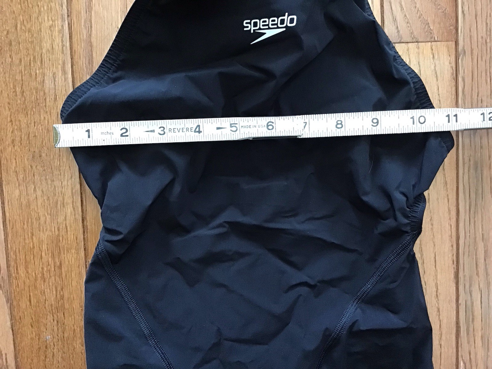 New Speedo Size 24 LZR Racer Pro 2.0 Open Back Kneeskin Swimsuit Black (C27-18)