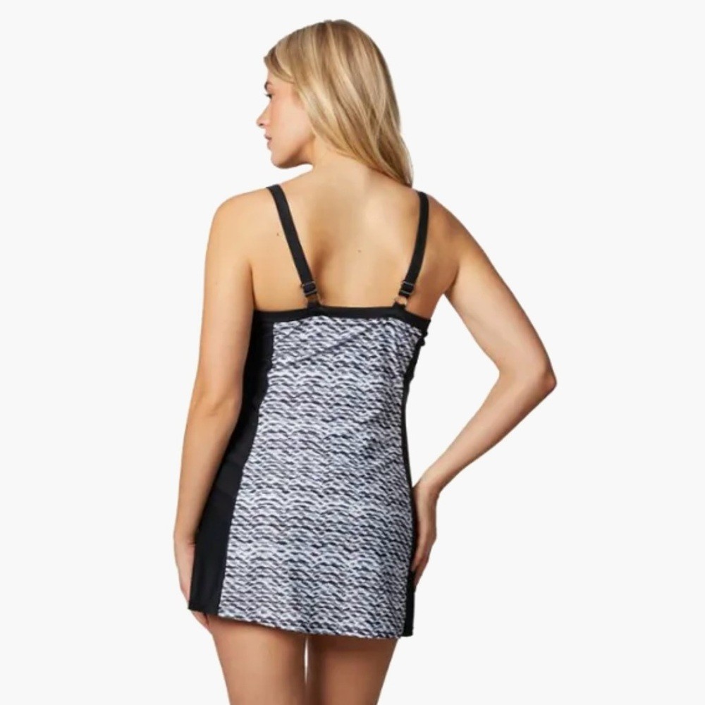 Free Country Size XXL Gray Pattern Shore to Sea Swim Dress. New With Tags