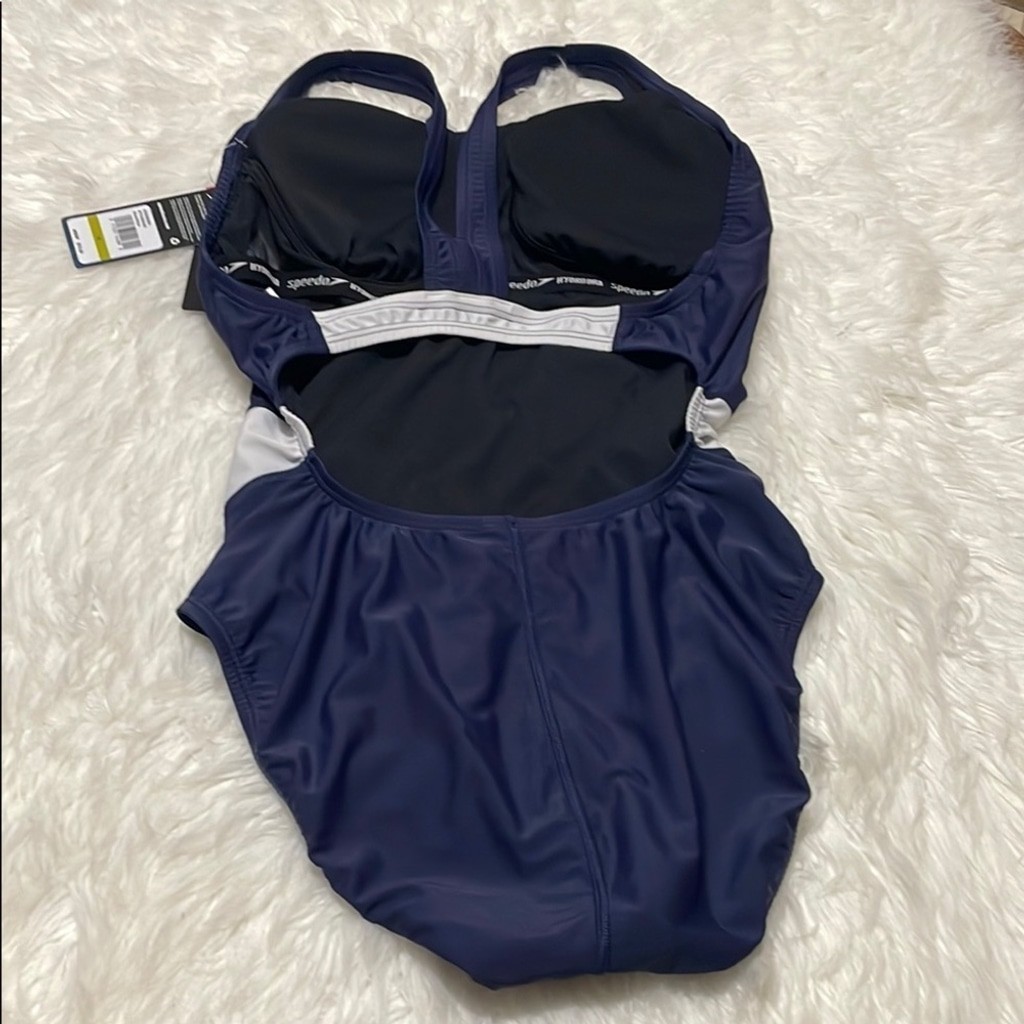 Women’s Speedo Fusion Splice One Piece Swimsuit Sz 14