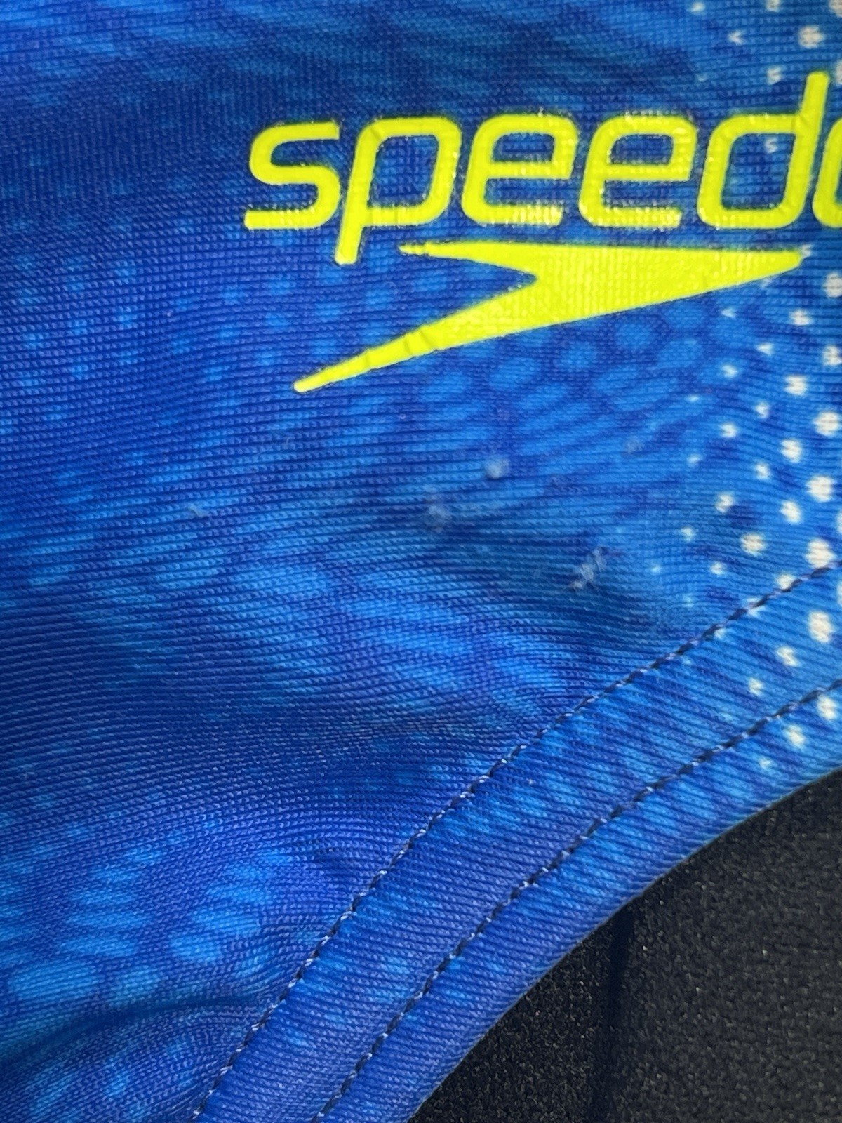 Speedo Pro LT Women’s Size S (30) Blue White Racerback Swimsuit EUC
