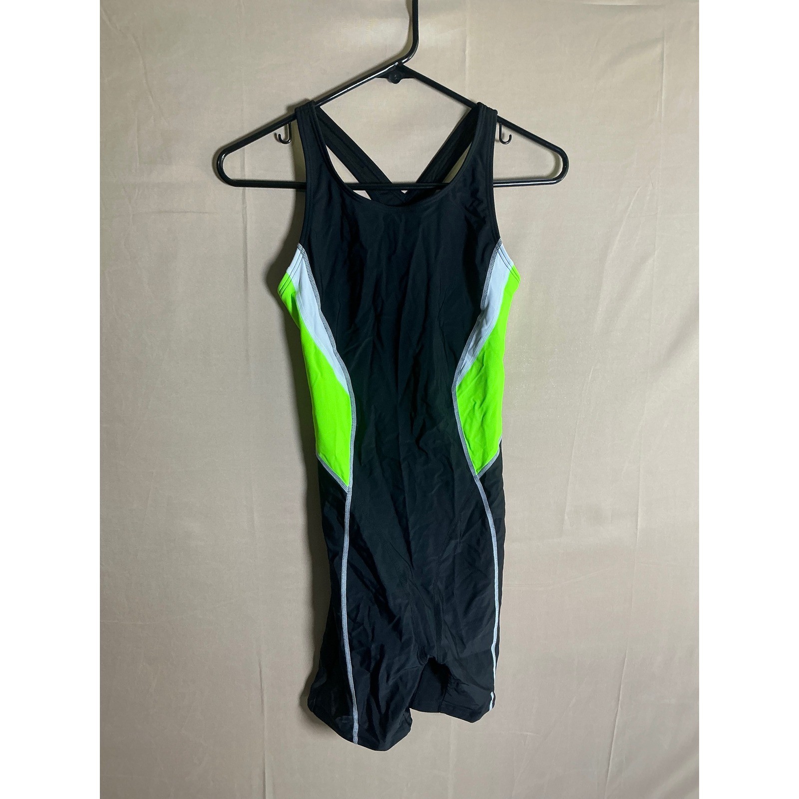Beautyin Girls One Piece Boyleg Swimsuit 16 Neon Green Athletic Training Swim