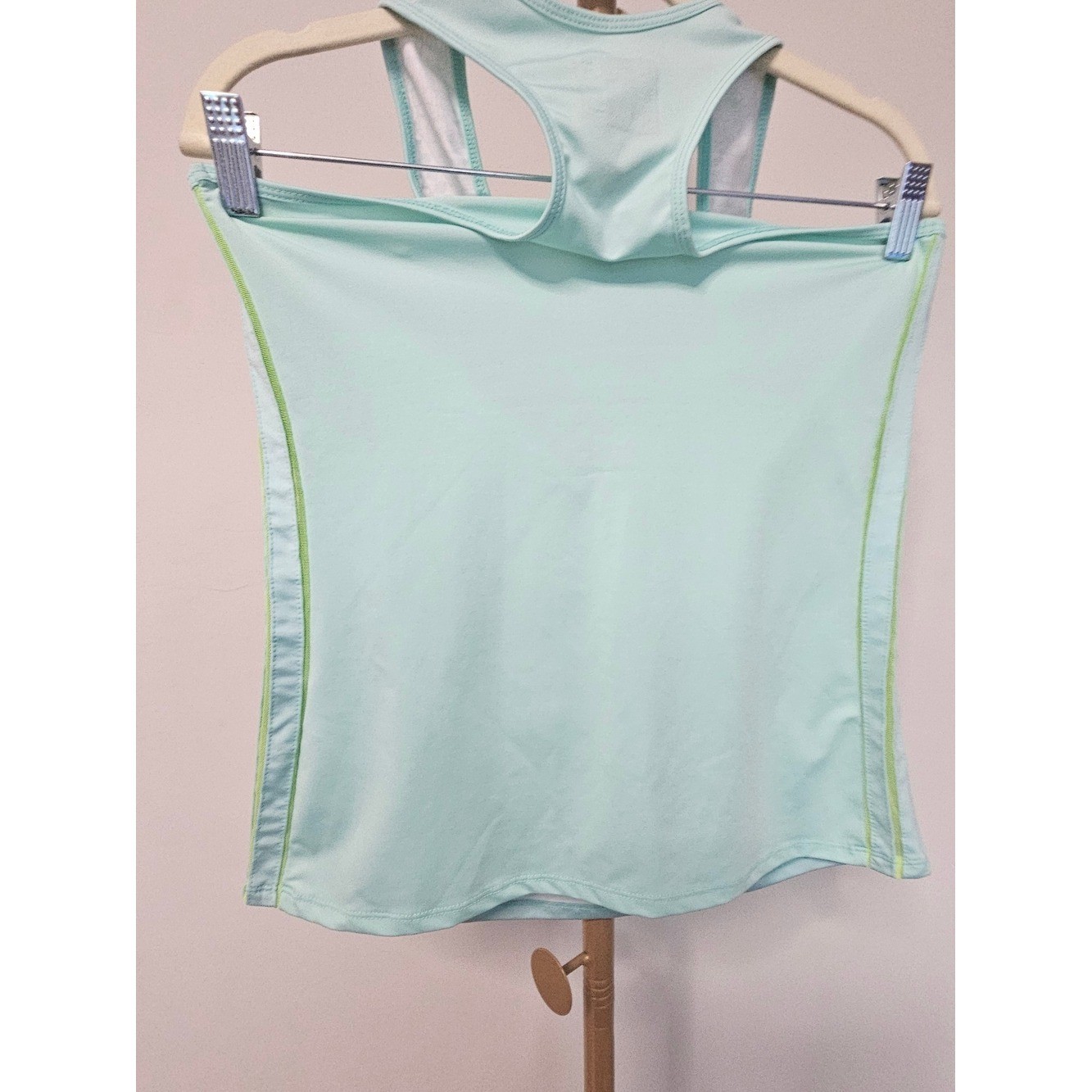 Lucky in Love Aqua Geometric Racerback Active Tank Top Size M (8-10)