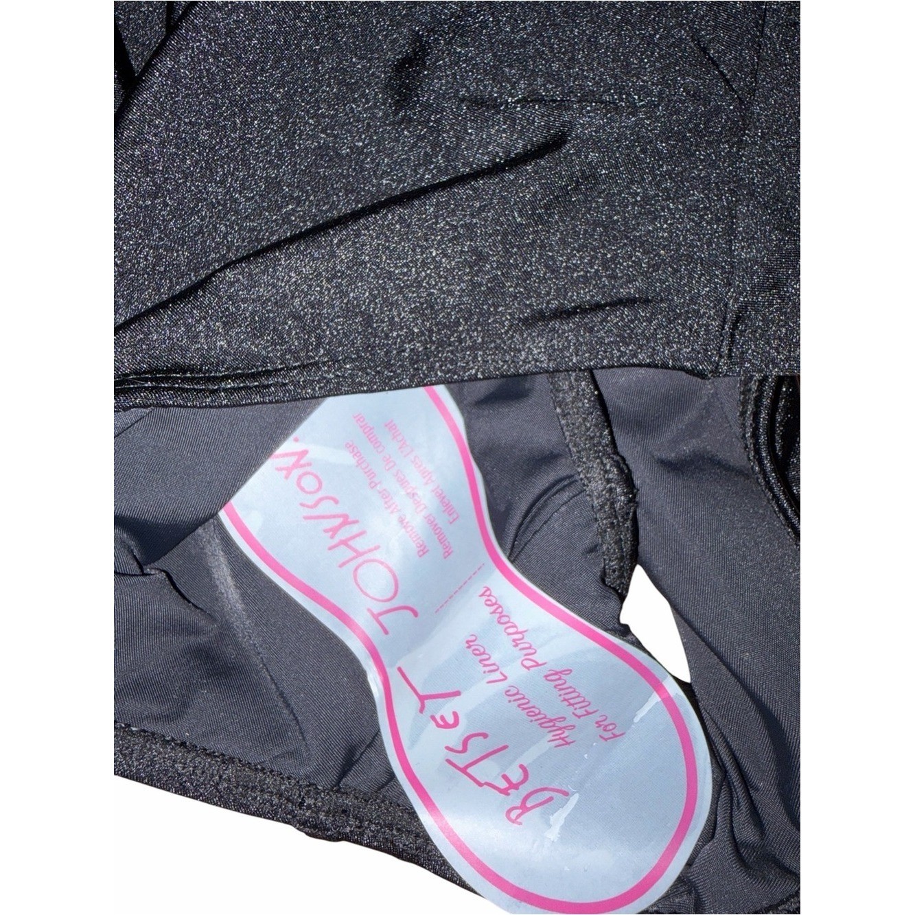New Betsey Johnson Bandeau Top Front Ruching Black Swimsuit One Piece M