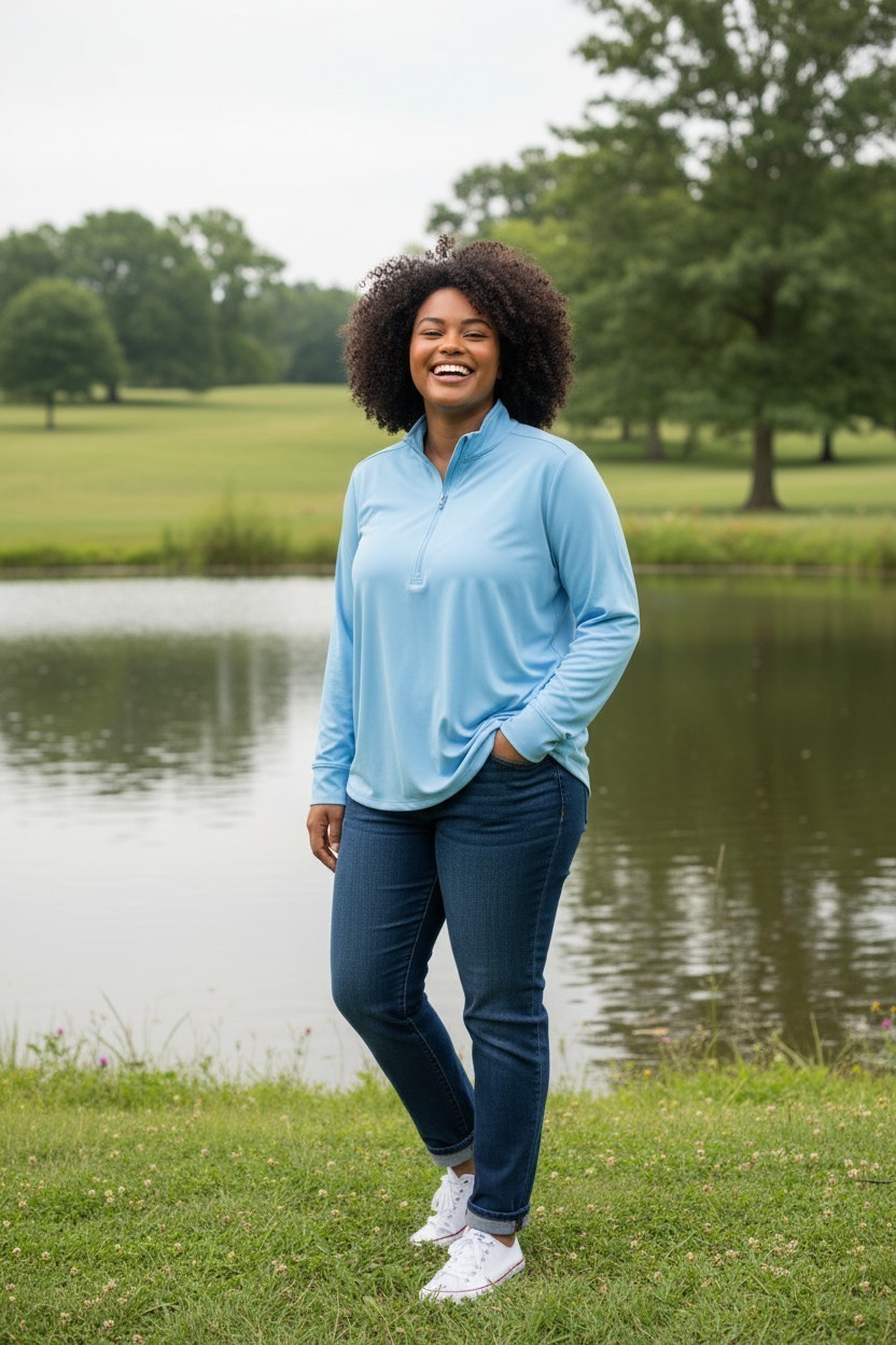Eddie Bauer Long Sleeve Amphib Rashguard 1/4 Zip Top Sz 3X Light Blue