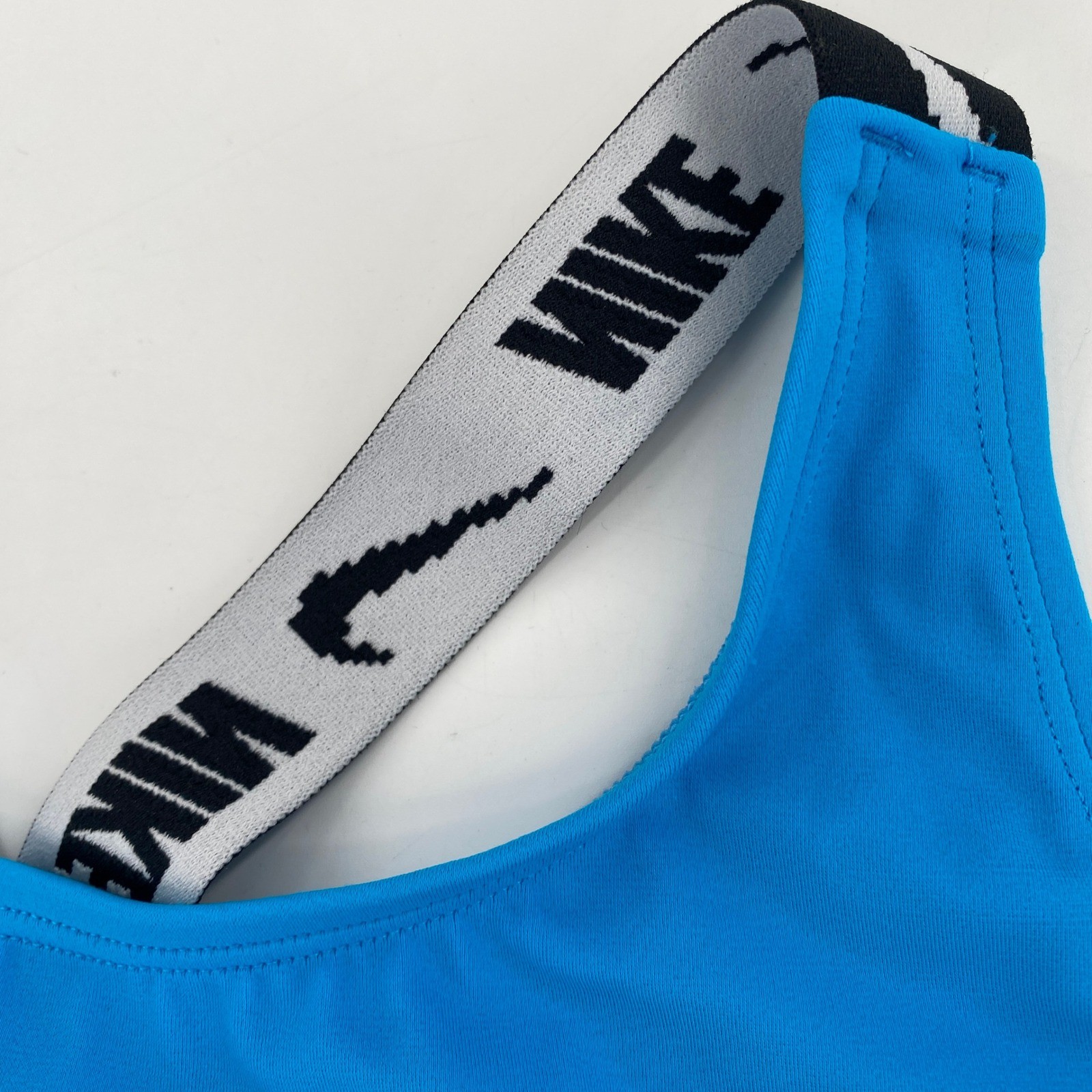 Nike Swim Pixel Swoosh Women’s Racerback Crop Top – Blue Extra Large XL