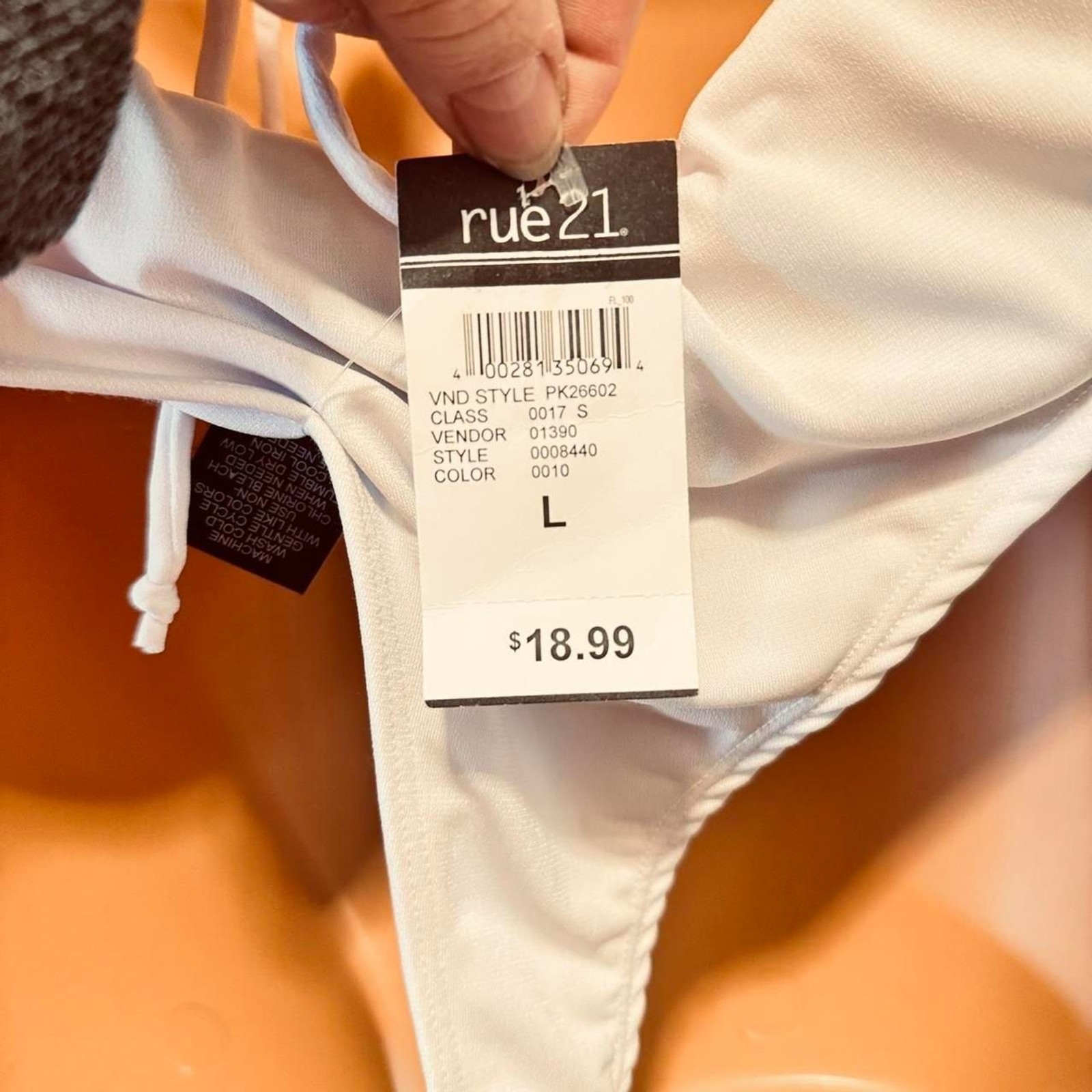 Rue-21 Junior Girl White Swimsuit-one-piece Size Large NWT