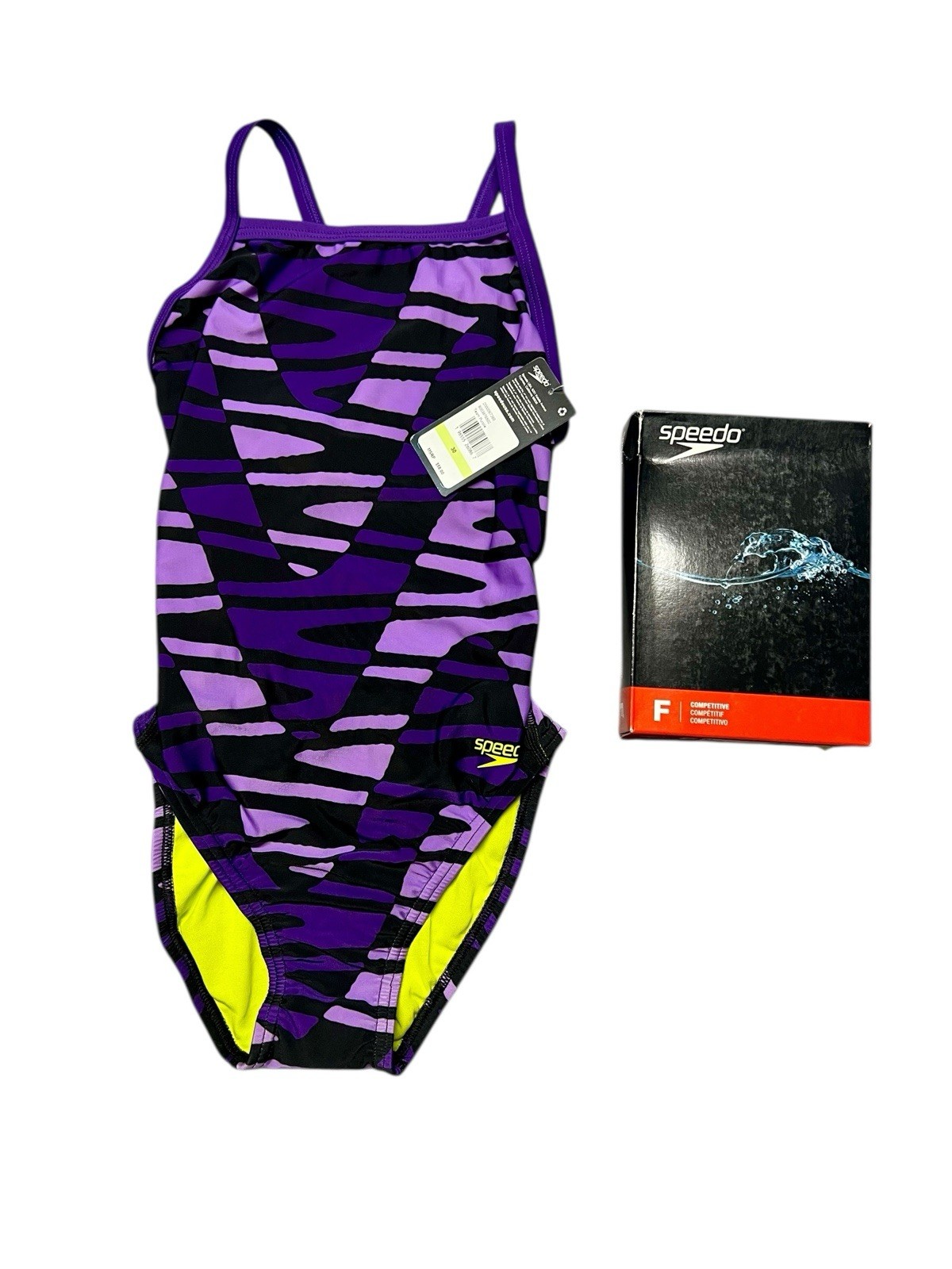 New With Tags Speedo Pro LT Competition Racing Swimsuit Womens 30 In Box