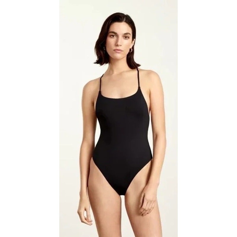 Everlane Swimsuit The String Renew Nylon One Piece Women Size 2XL Black