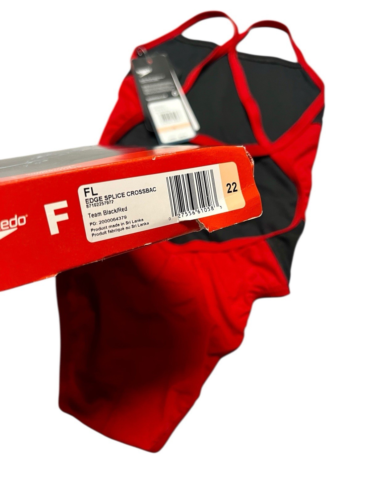 New With Tags Speedo Endurance+ Competition Racing Suit Womens 22 Crossback