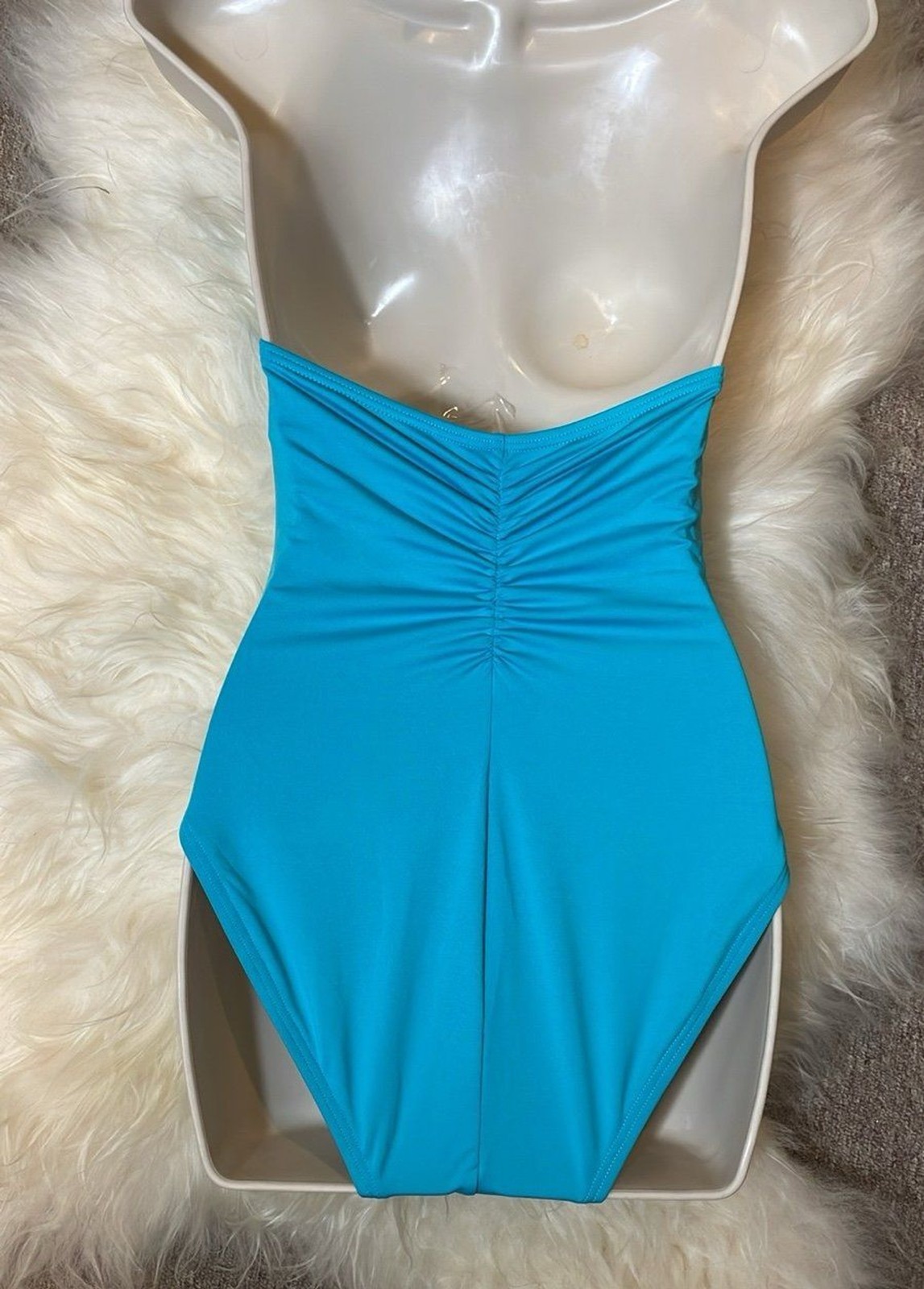 Carmen Marc Valvo Capri Blue One Piece Swimsuit NWT