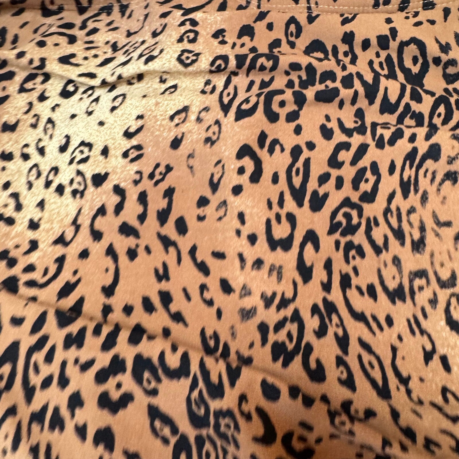 Sonnet Shores Leopard Print Tank Top Ruffle Strap Swim Top Brown Women’s Size 14