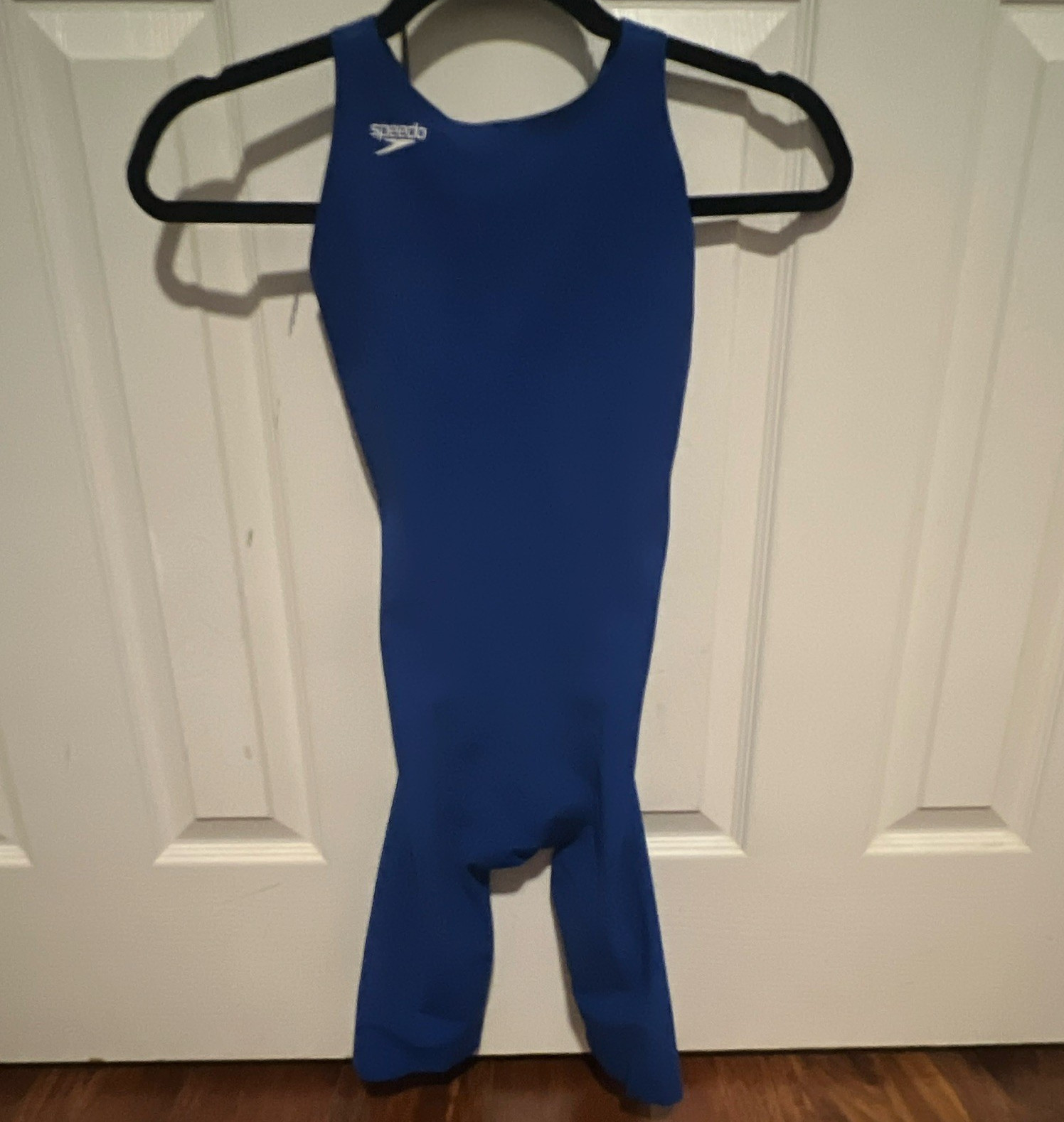 Speedo Competitive Kneeskin One Piece Swimsuit 26 Blue Nylon/Spandex