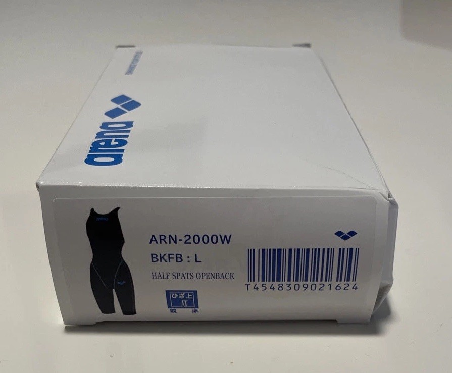 New. Tags/Box. Never Worn. Arena Women’s Openback Kneeskin Black/Blue Size L(11)
