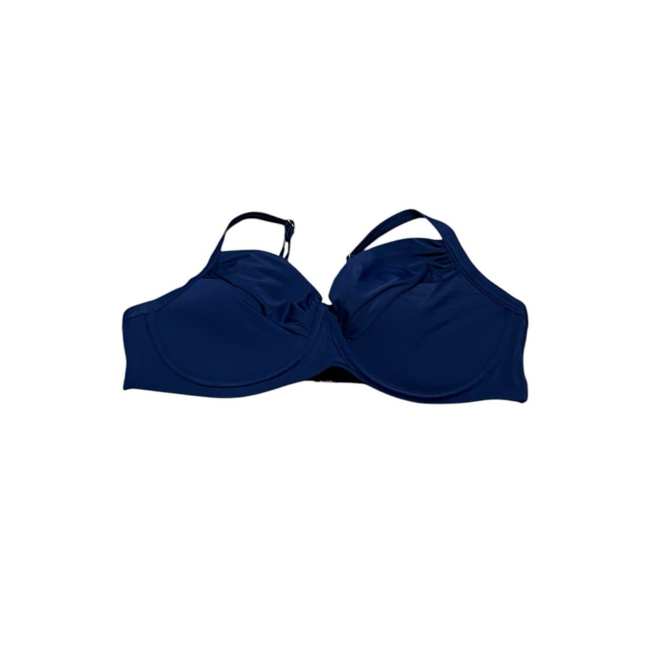 Lands’ End Deep Navy Underwire Swim Top, Size 14 NWT