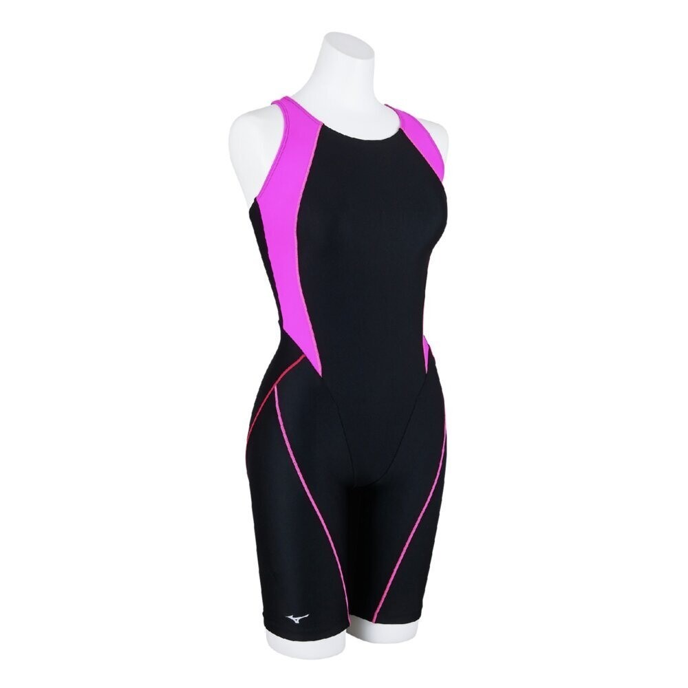 Mizuno Women’s Swim Fitness All-in-One Swimsuit Two-Tone Design Black/Pink 2025