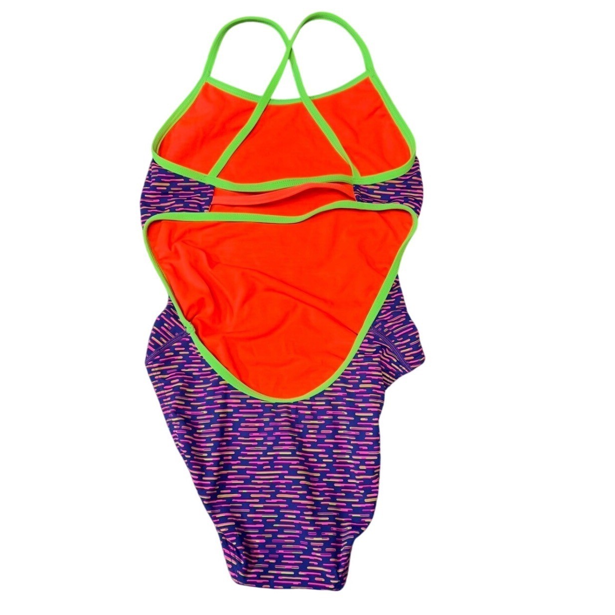 TYR Women’s Vitality Trinityfit Swimsuit Purple Pink Print One Piece Size 30