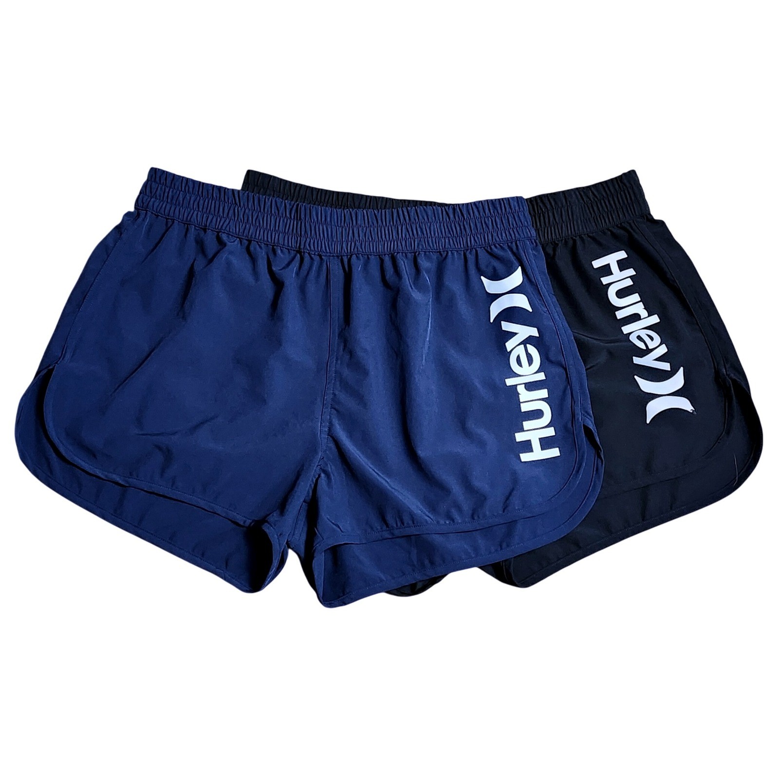 LOT OF 2 HURLEY UNLINED SWIM SHORTS PLUS SIZE 1X BLUE & BLACK