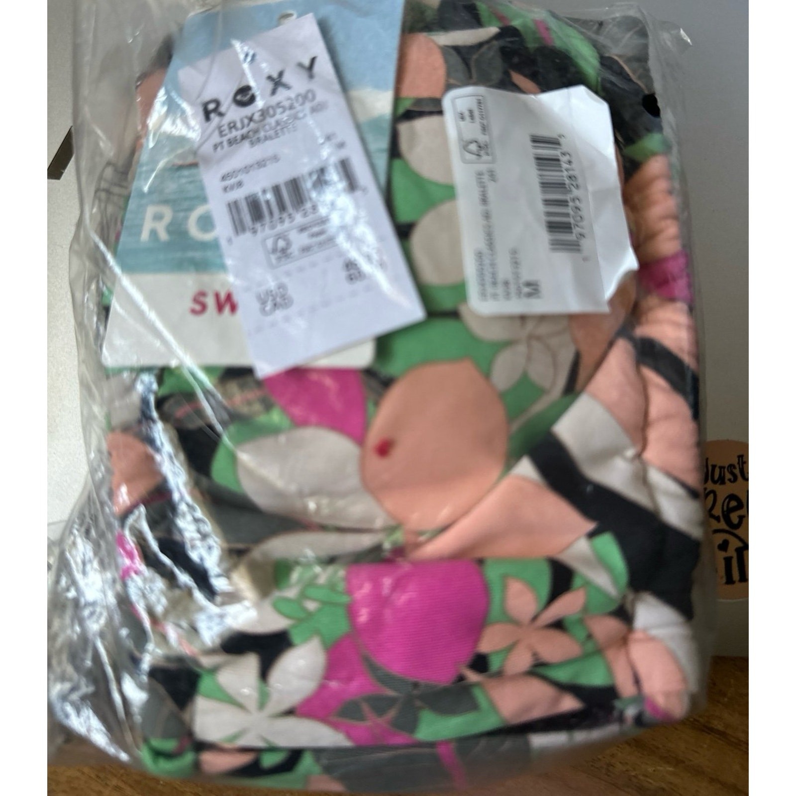 NWT Roxy PT Beach Classics Bralette Sz Medium Swimsuit Top