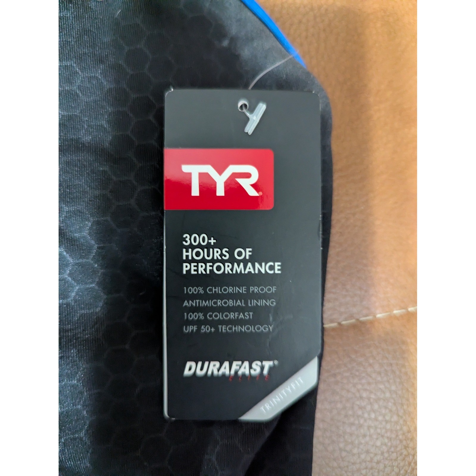 TYR Durafast Elite Trinityfit Swimsuit Size 38 Hexagon Honeycomb One Piece NWT