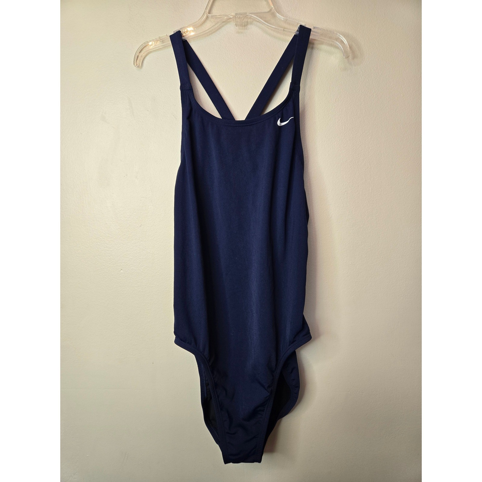 Nike HydraStrong One Piece Swimsuit Navy Blue Racerback NESSA001 Womens 14 40