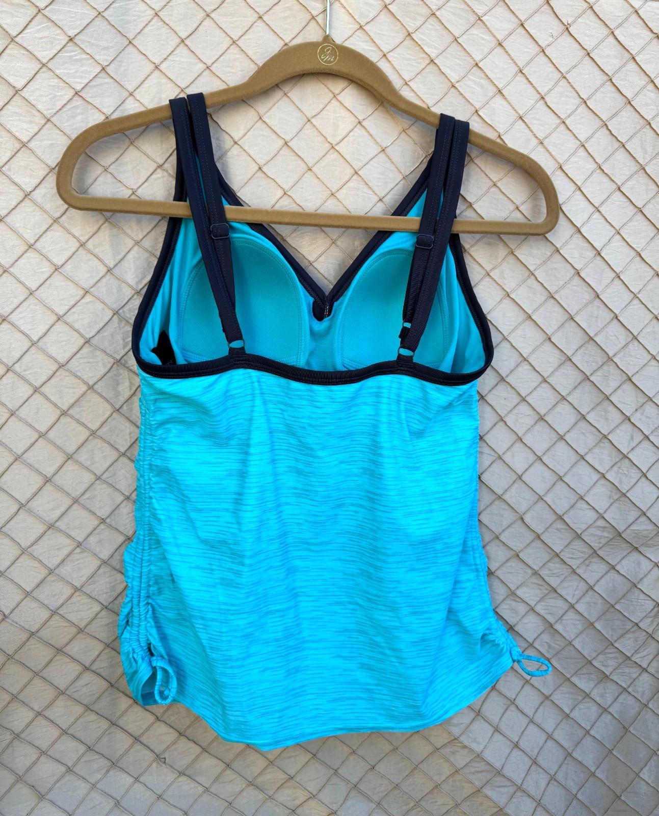 Gerry Size M Women’s Aqua/Black Lightly Padded Adj. Strap Tankini Swim