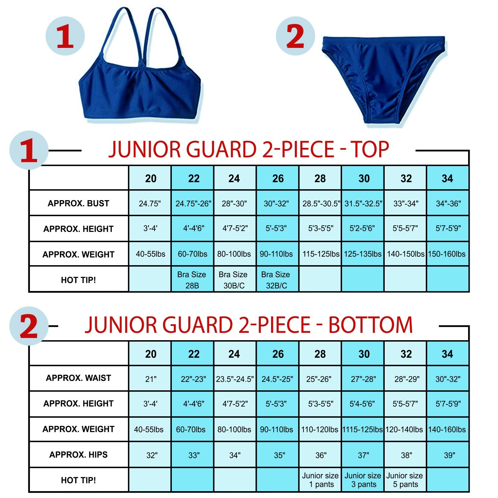 Junior Guard 2-Piece THIN Strap Swimsuit Navy (READ SIZING)