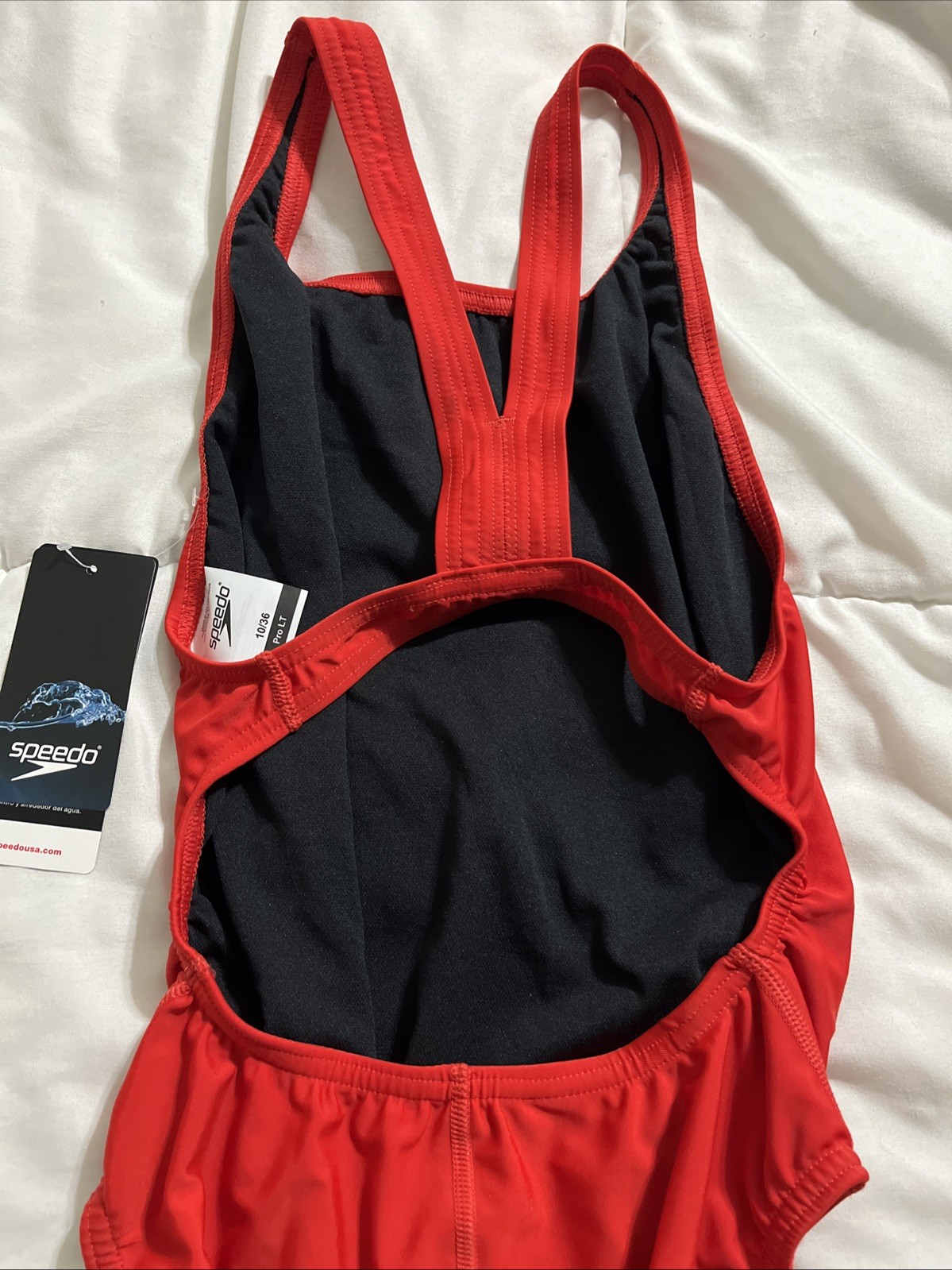 Speedo Women’s Swimsuit Pro LT Team Red 10/36 NWT