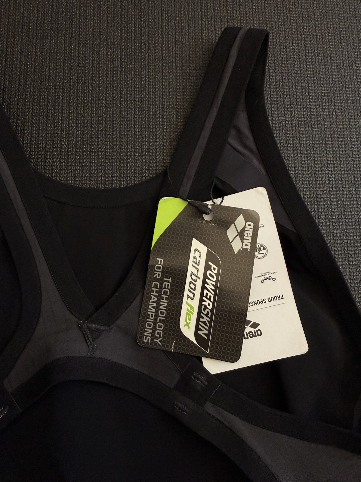 Arena Powerskin Carbon Flex Open Back Kneeskin Charcoal Grey Size 28