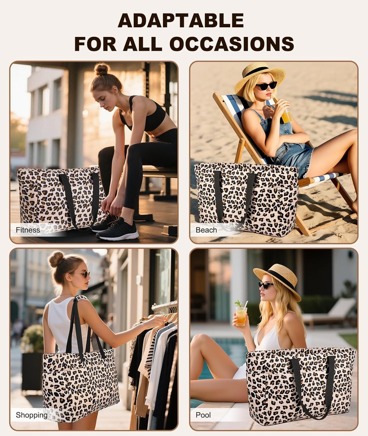 ISEYOU Extra Large Beach Bag Waterproof Beach Totes Bags for Women, Lightweight