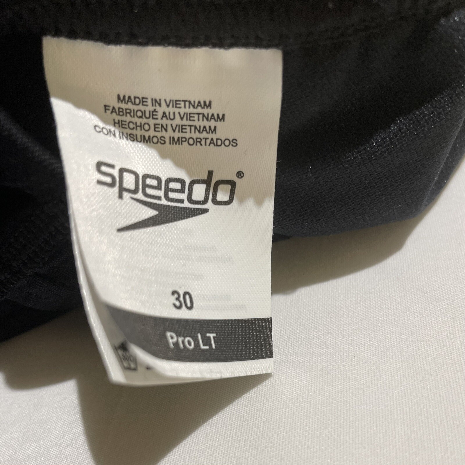 Speedo Super Pro Back Basic Bathing Swim Suit Women’s Size 4 / 30 Solid BLACK
