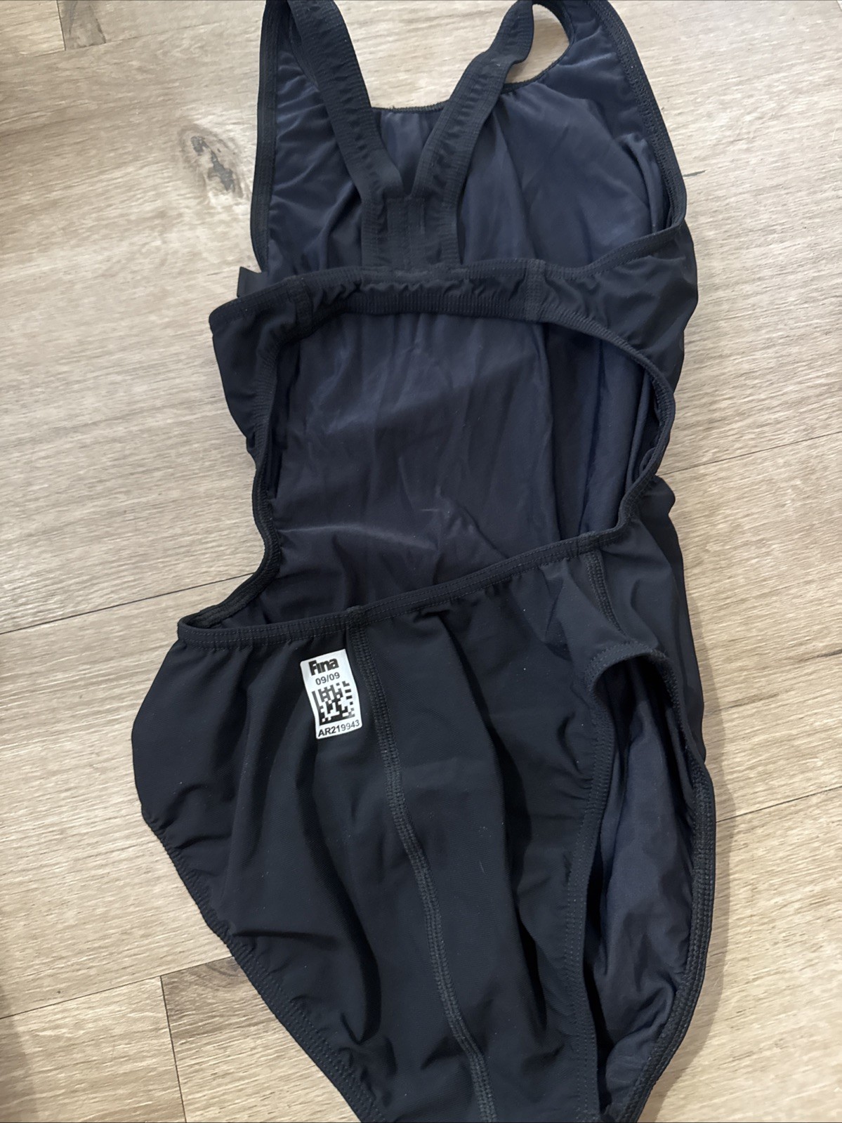 Arena Woman’s Fastskin Black Open Back Tech suit Swimsuit Size 34 One Piece