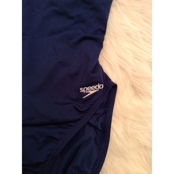 Speedo Performance Navy Blue One Piece Swimsuit Racerback Training Swimwear 6/32
