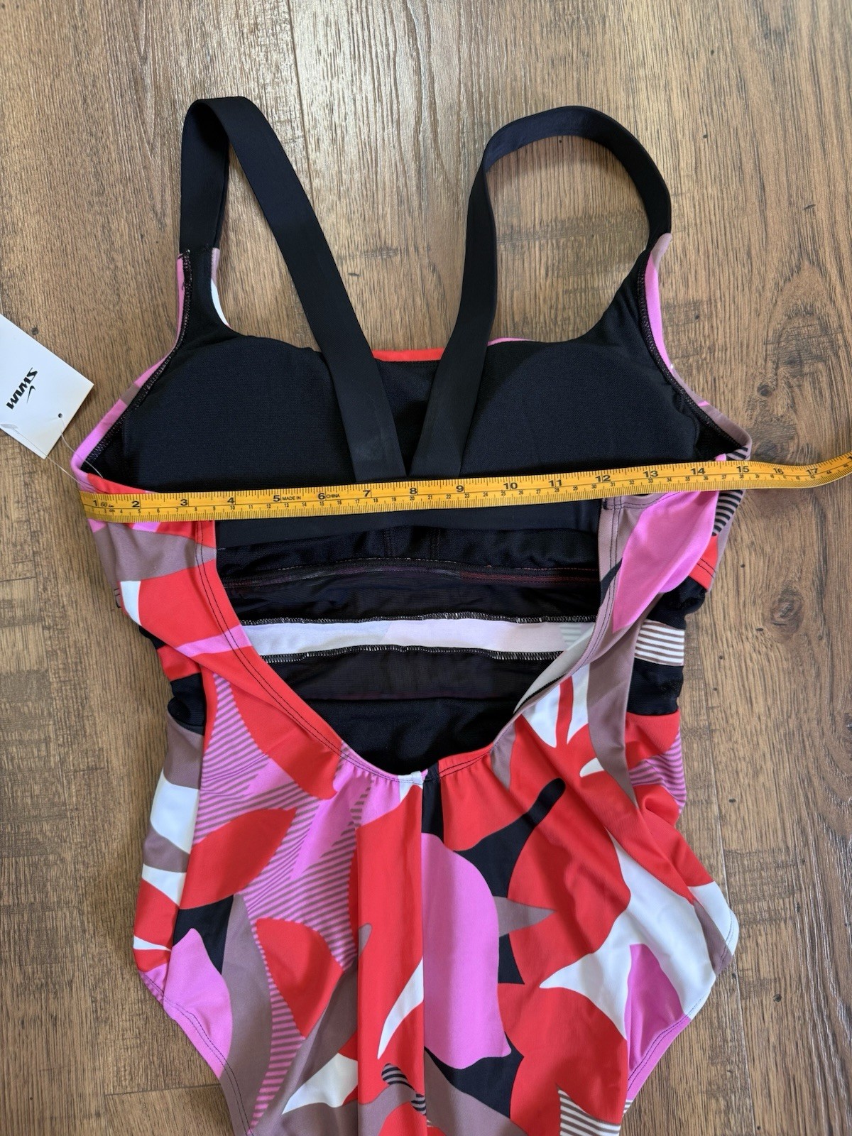 Nike One Piece Competitive Swimwear Swimsuit L Pink Red Floral