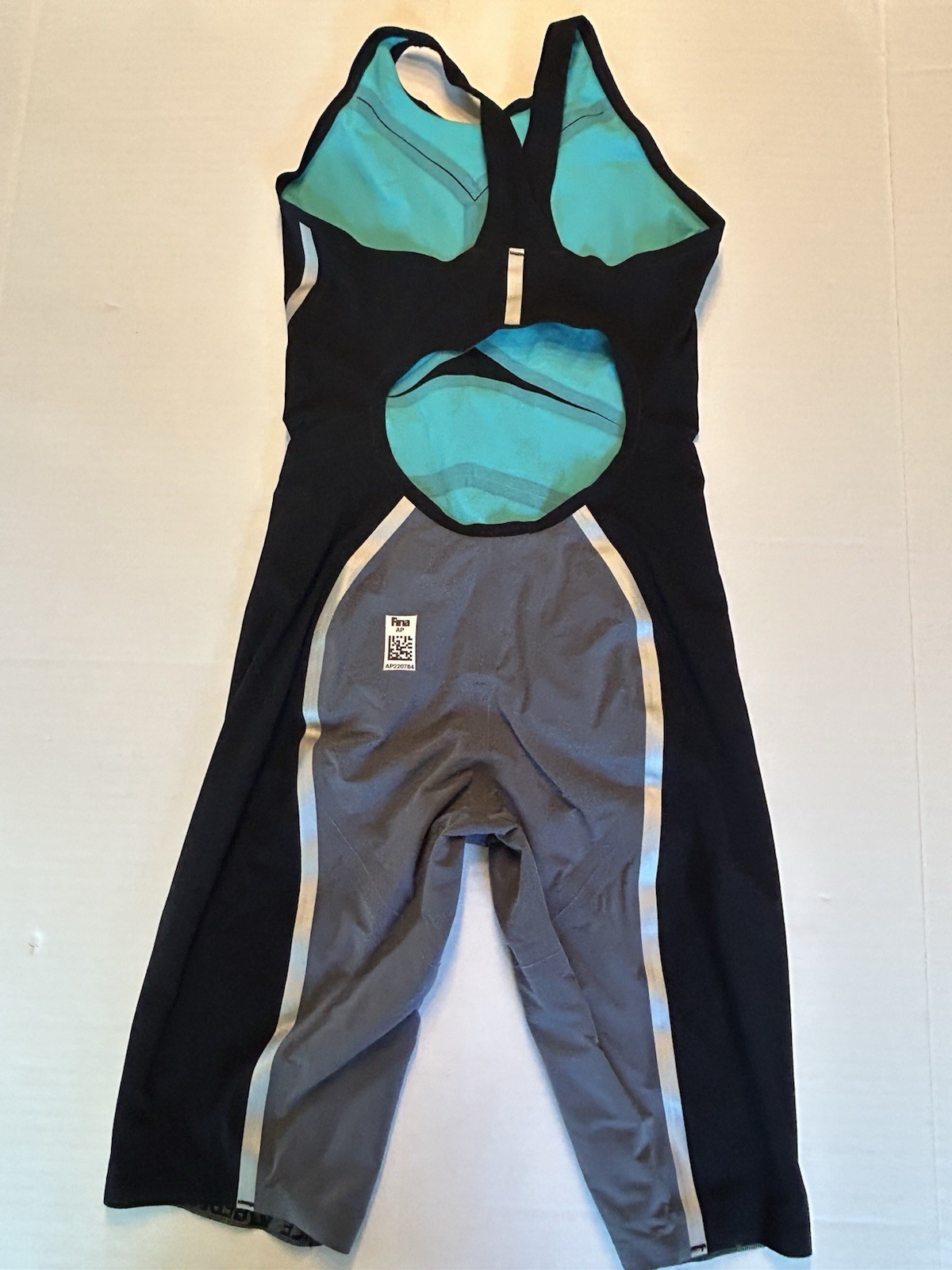 V3 TEAM VICI FEMALE POWERBACK TECHNICAL RACING SWIMSUIT BLACK SILVER SZ 24 Women