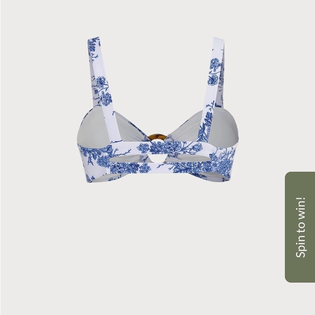 Berlook Ruched Cutout Floral Bikini Top only 63