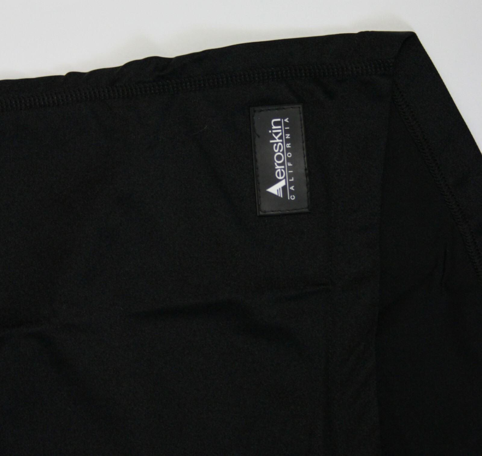 Aeroskin Nylon Long Sleeve Zip Front Hi-Low Swim Rash-guard Top, Black, XL
