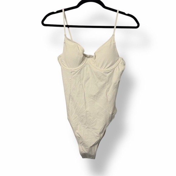 Good American Show Off One Piece Swimsuit White