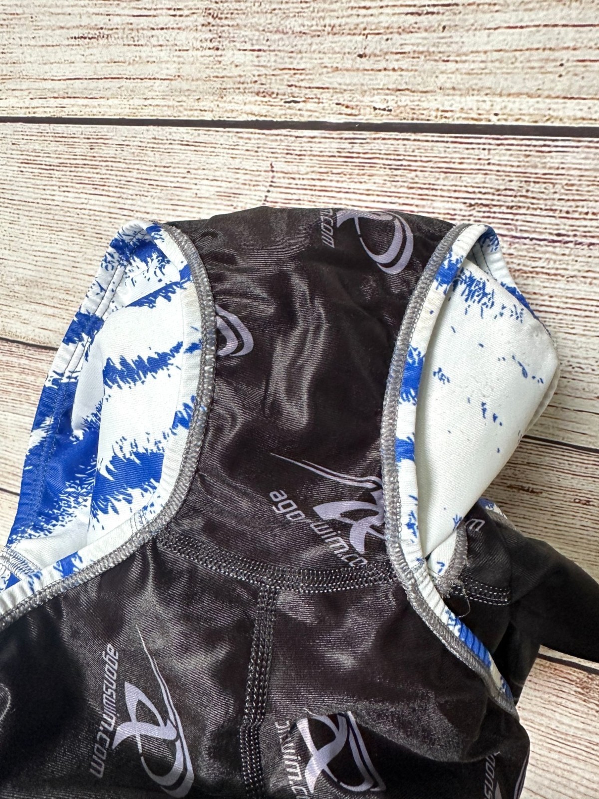 Agon Speedline 2.0 Women’s Competition Swimsuit Size 40 Blue White Racing Suit