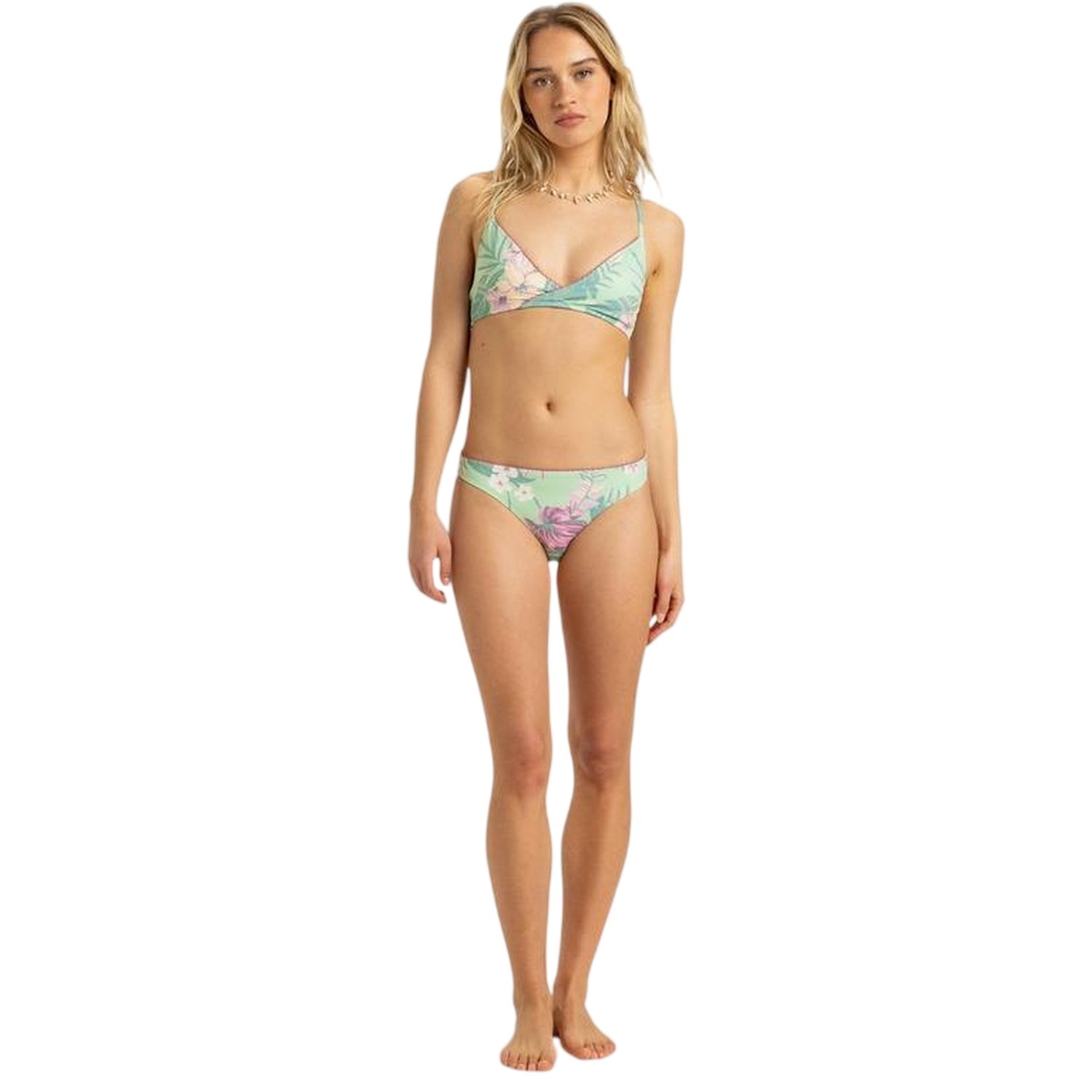 Roxy Womens/Ladies Floral Pattern Triangle Cups Bikini Top Set (GT22387)
