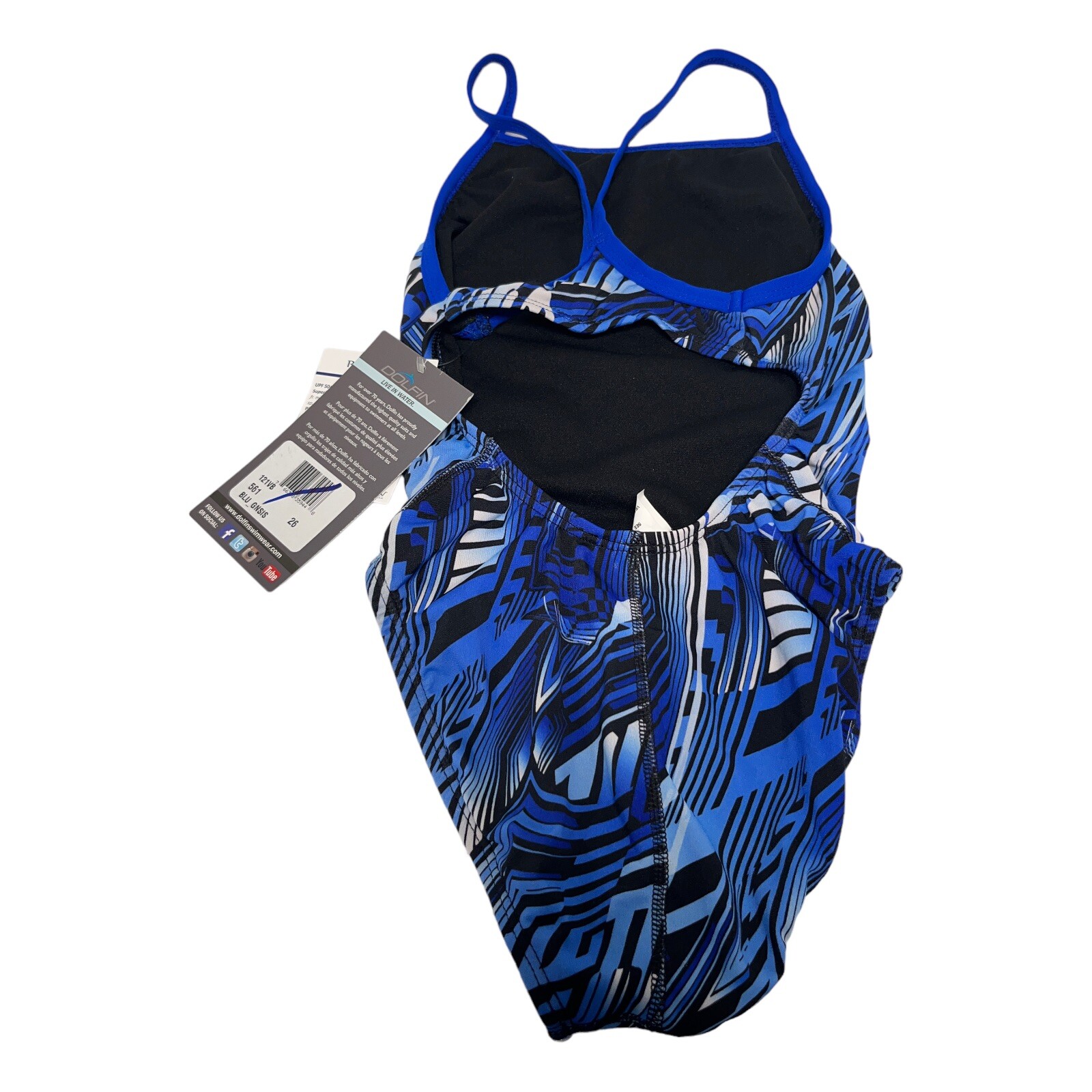DOLFIN LADIES SIZE 26 RELIANCE BLUE TRAINING SWIMSUIT Sz 26 NEW NWT TAGS