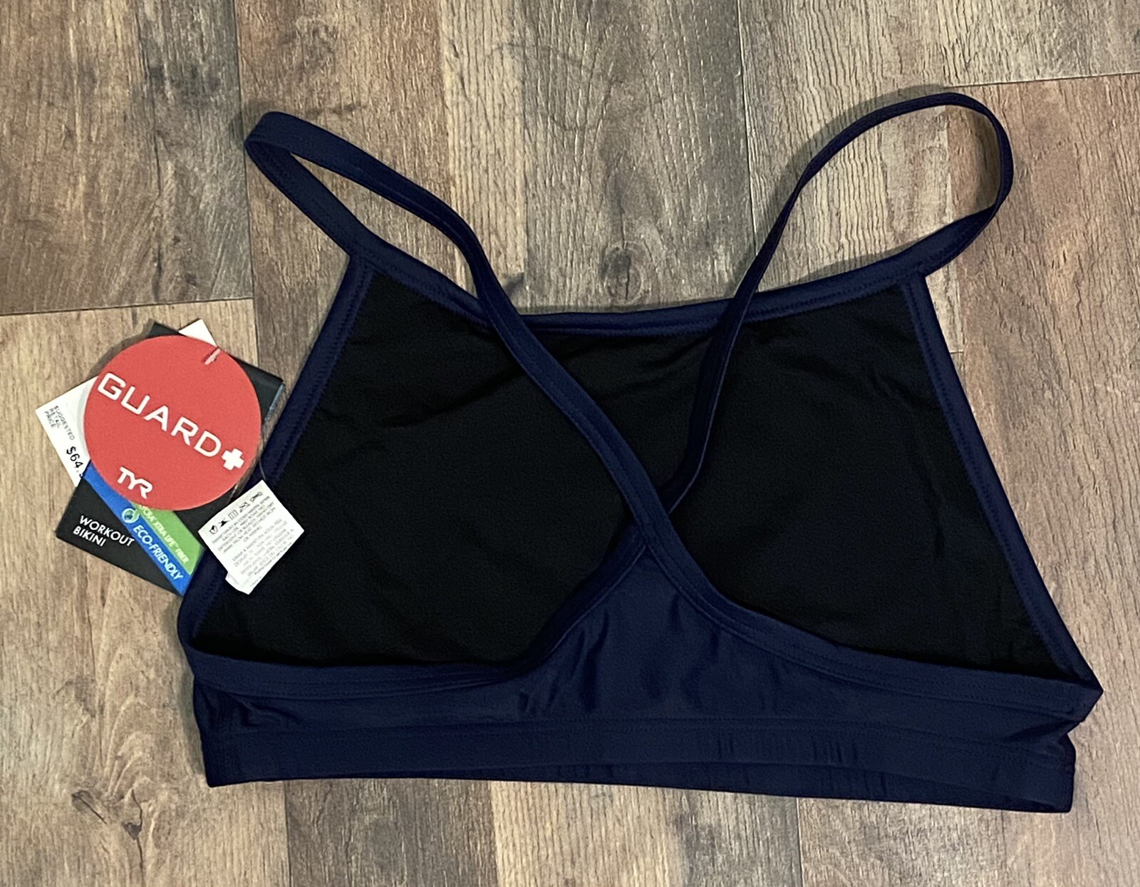 NWT TYR Lifeguard Solid Diamond Fit Top Navy Size XL