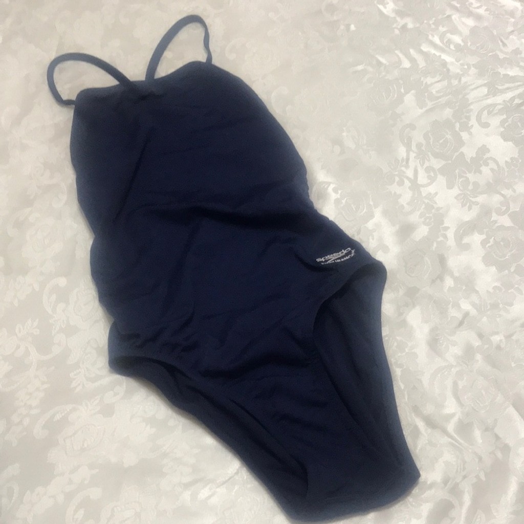 Speedo Endurance Racing Cut Black Swimsuit Sz 32
