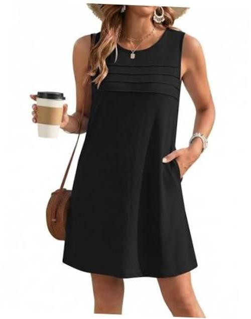 Womens Swimsuit Cover Up Pleated Front Bathing Suit Coverups Large 1-black