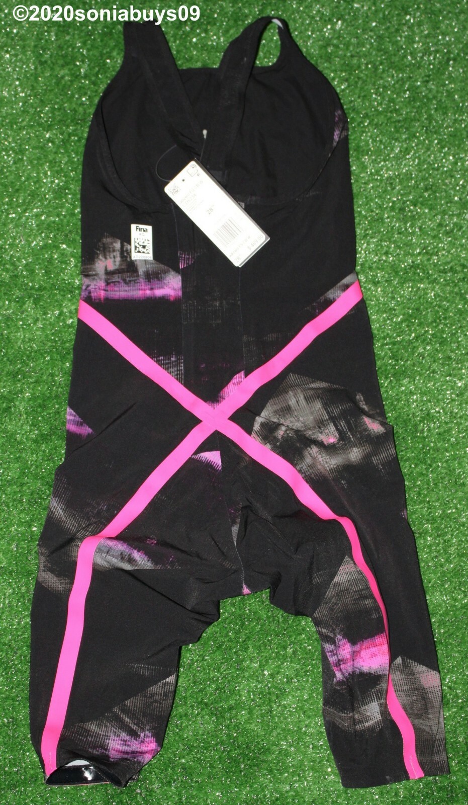 Adidas Women’s Adizero XVIII Freestyle Closed Back Swim Suit, Black/Pink, Sizes