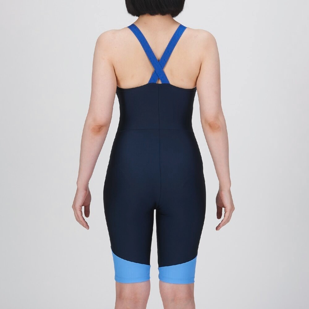 Mizuno Women’s Stroke ONE All-in-One Swim Fitness Suit N2JGB30282 Navy/C.Blue