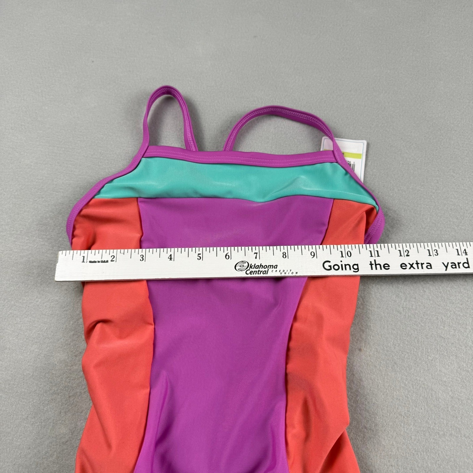 Speedo One Piece Swimsuit Womens 30 Training Suit Multicolor Colorblock Athletic