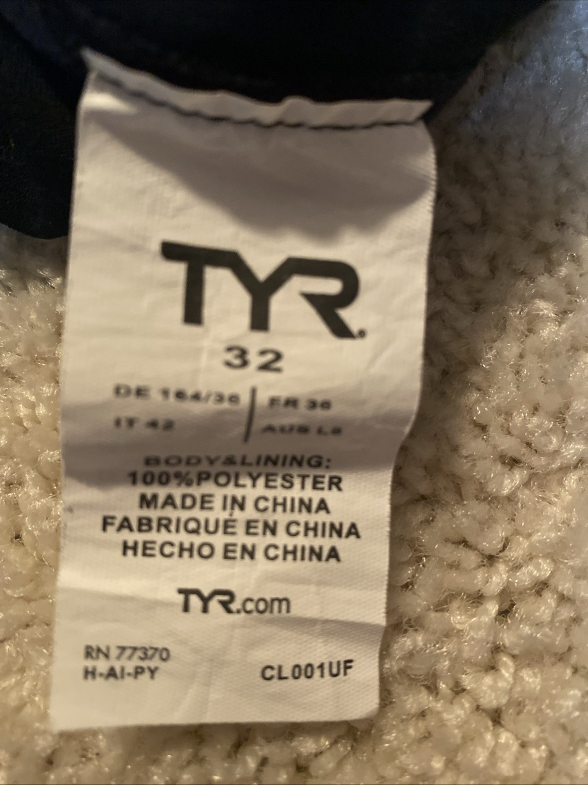 TYR Waterpolo Suit Size 32