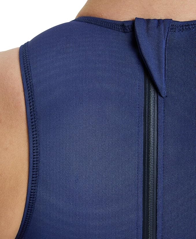 Arena Solid Water Polo One Piece Swimsuit Black Polyester Womens 36 NWT Navy