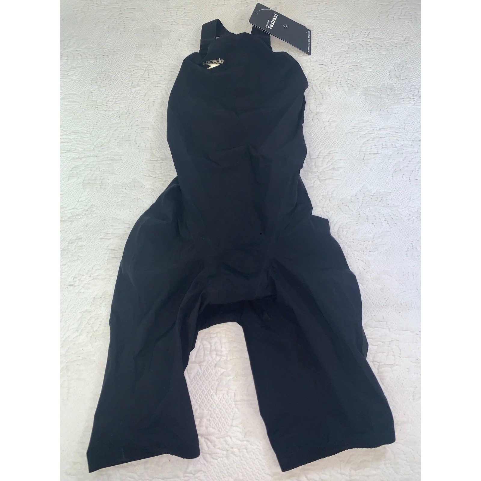 Speedo Fastskin LZR Racer Elite 2 Womens Size 26 Black Kneeskin Swimsuit 7190722